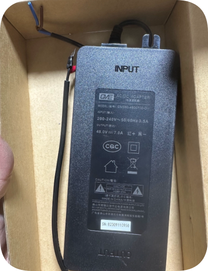 *Brand NEW*48V7A 336W Red Black Two-core Bare Wire Power Supply For GVE GM350-4800700-D